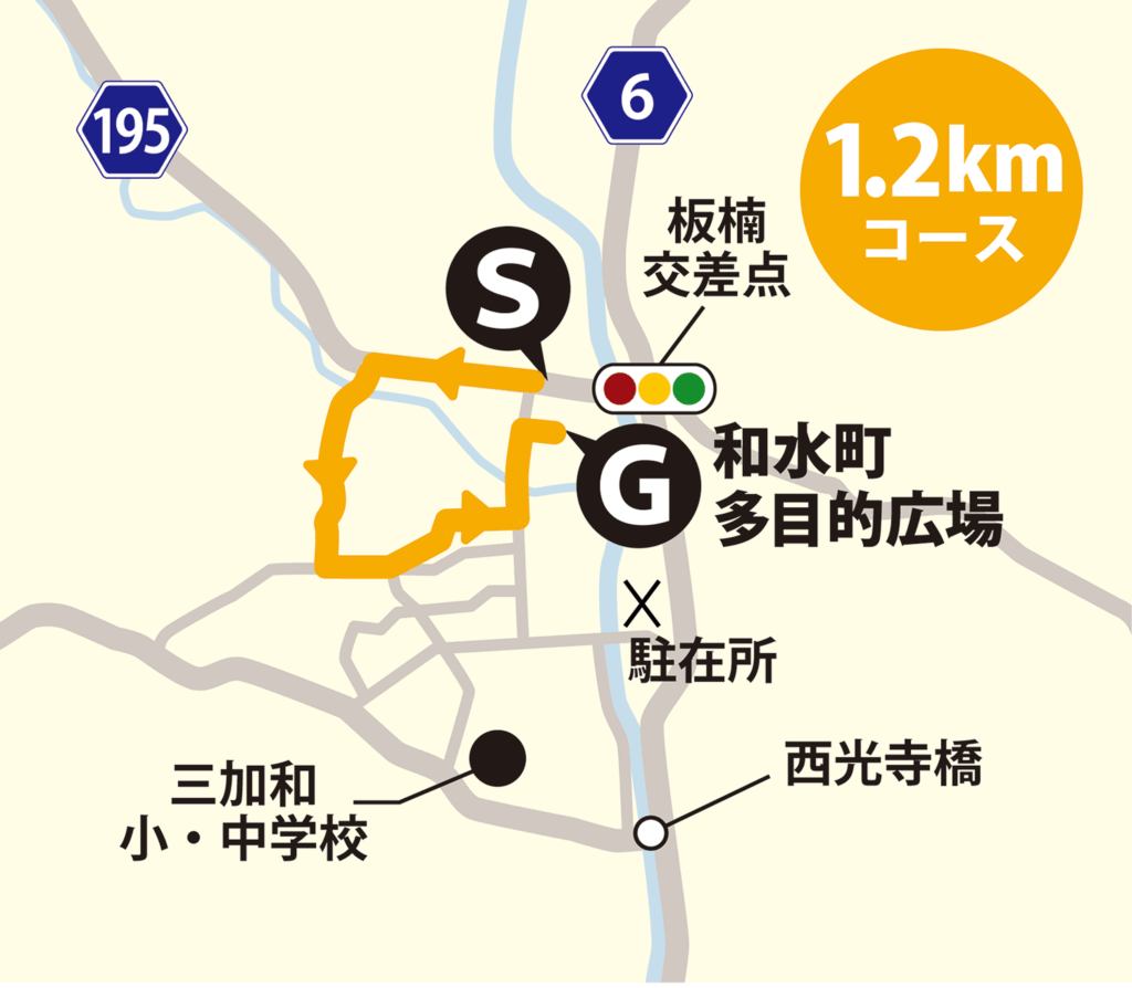 1.2kmコース図